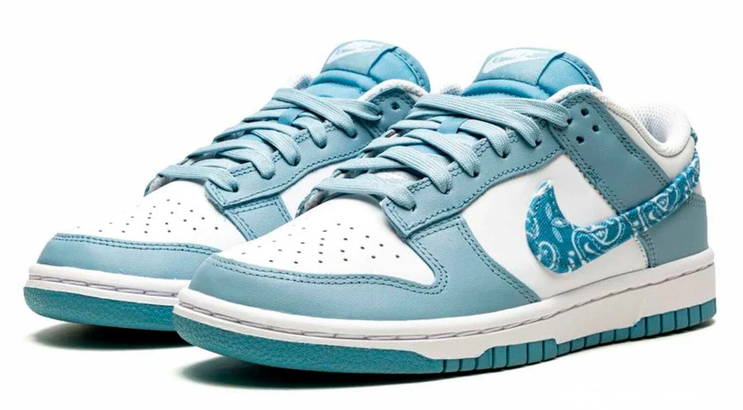 Nike Dunk Low Essential Blue Paisley, голубые с белым, кожа, текстиль,  женские — купить в Белгороде в интернет-магазине step-man.com